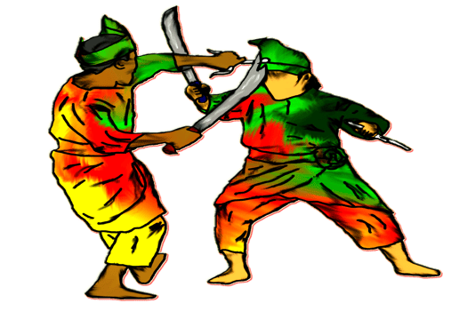 Silat - Practice combating use machete png