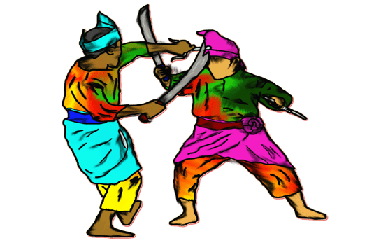 Silat - Practice combating use machete png