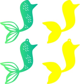 Mermaid Silhouette Vector Illustration