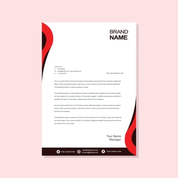 Modern letterhead design template vector