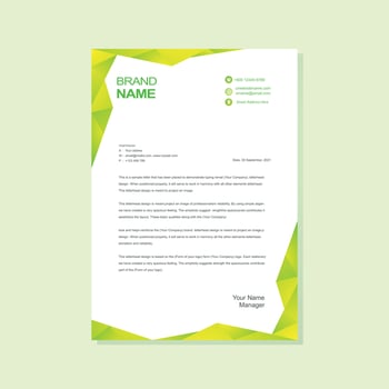 Modern letterhead design template vector