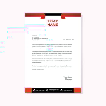 Modern letterhead design template vector