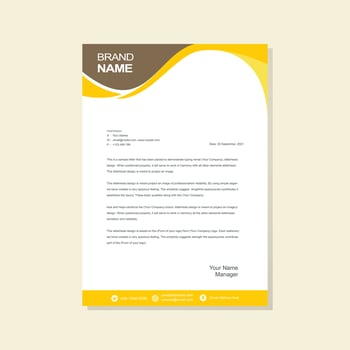 Modern letterhead design template vector