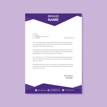 Modern letterhead design template vector