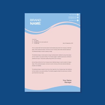 Modern letterhead design template vector
