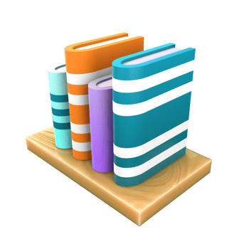 Bookshelf 3D Icon illustration png
