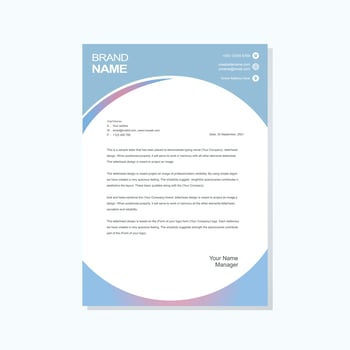 Modern letterhead design template vector