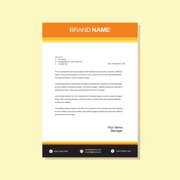 Modern letterhead design template vector