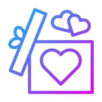 gift gradient purple valentine illustration vector and logo Icon new year icon perfect.