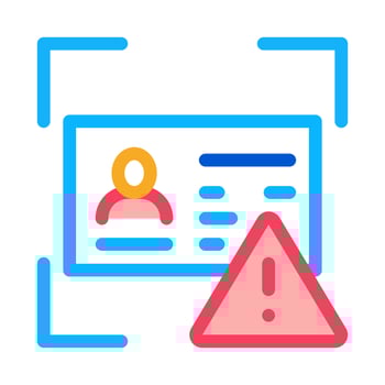 Fake Document Icon Vector Outline Illustration