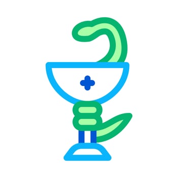 symbol of all medicine icon vector outline illustration