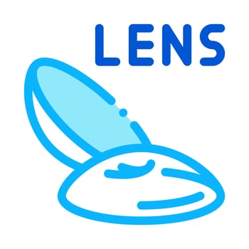 contact lenses icon vector outline illustration