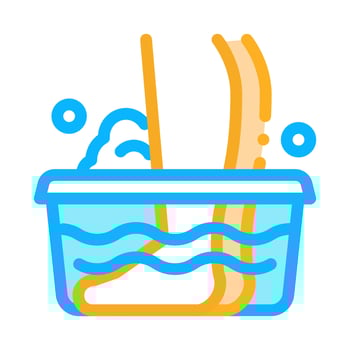 feet washing icon vector outline illustration