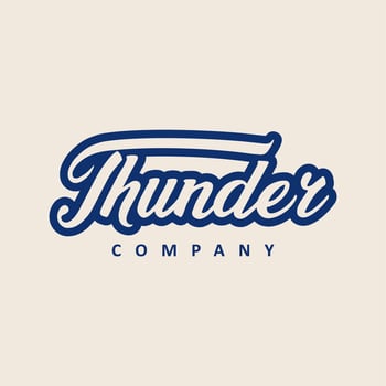 Thunder Typography Classic Retro Style For Brand Or Company Logo vector