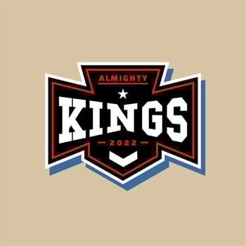 Vintage King Label With Medieval Modern Style Vector Design Inspiration
