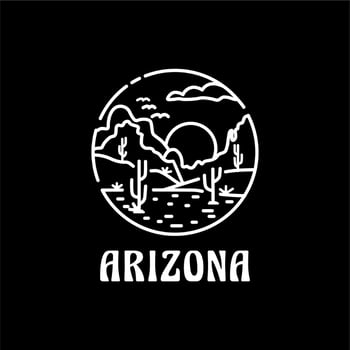 Desert Logo Line Art Vector Design