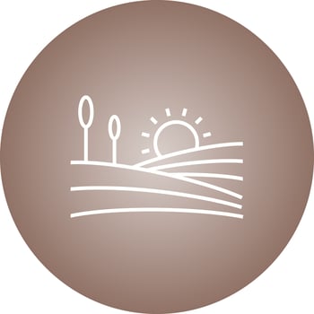 Beautiful farms Line Vector Icon
