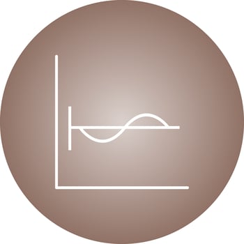 Beautiful Cosine Graph Line Vector Icon