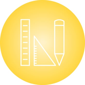 Beautiful Geometry tools Line Vector Icon