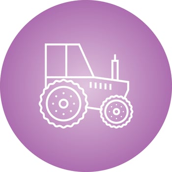 Beautiful Tractor Line Vector Icon