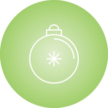 Beautiful Christmas Ball Line Vector Icon