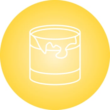 Beautiful Paint Drum Line Vector Icon