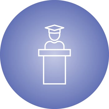 Beautiful Lectturer Line Vector Icon
