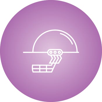 Beautiful Helmet Line Vector Icon