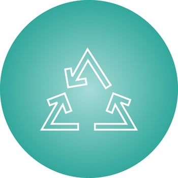 Beautiful Recycle Arrow Line Vector Icon