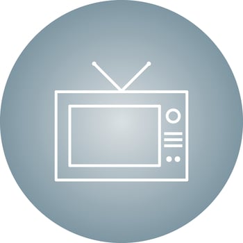 Beautiful Television Line Vector Icon