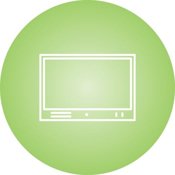Beautiful Televison Set Line Vector Icon