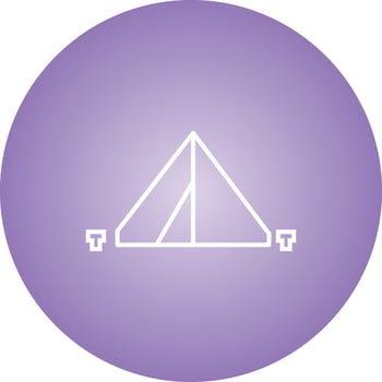 Beautiful Camping Line Vector Icon