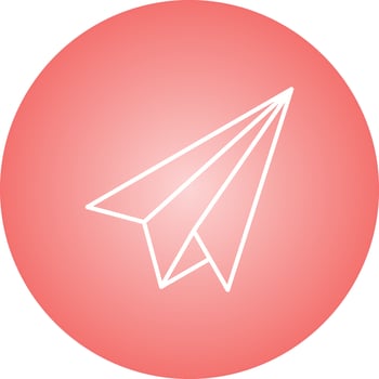 Beautiful Paper Airplane Line Vector Icon