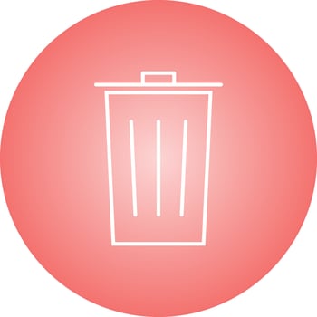 Beautiful Dustbin Line Vector Icon