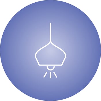 Beautiful Hanging Light Line Vector Icon