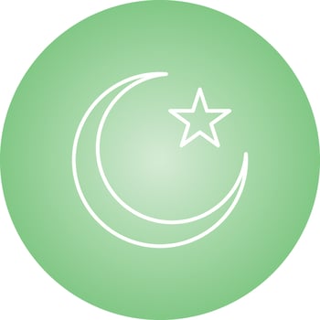 Beautiful Moon and Star Line Vector Icon