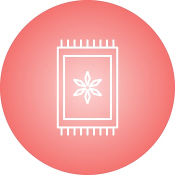 Beautiful Magical Carpet Line Vector Icon