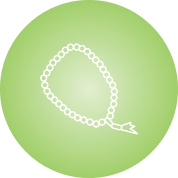 Beautiful Prayer Bead Line Vector Icon