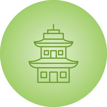 Beautiful Temple Vector line icon
