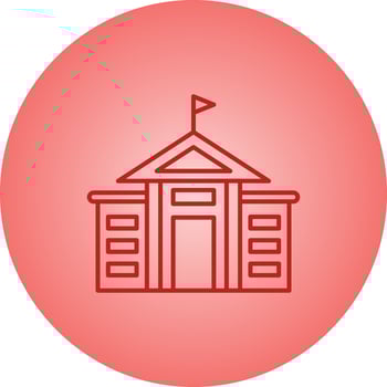 Beautiful college vector line icon