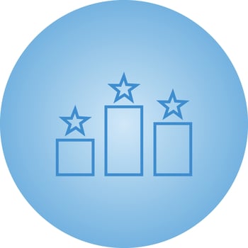 Beautiful Stars ranking vector line icon