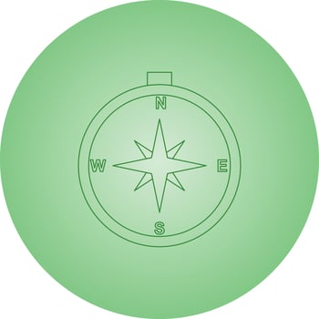 Beautiful compass vector line icon