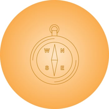 Beautiful compass vector line icon