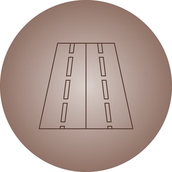 Beautiful Road vector line icon