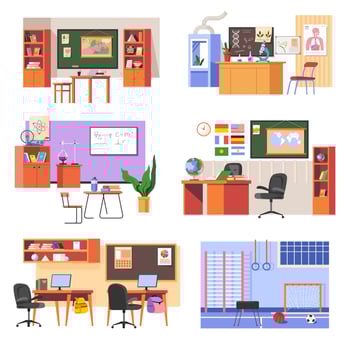 Interior design, furniture and decor for home vector