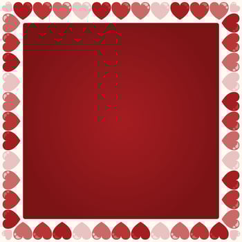 Heart Frame vector illustration Valentines Day background