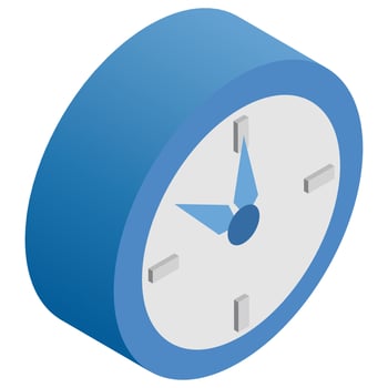 Clock - Isometric 3d illustration. vector