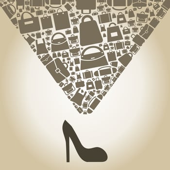 From a shoe bags take off. A vector illustration