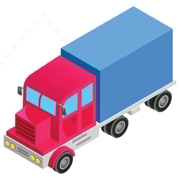 Truck - Isometric 3d illustration. vector