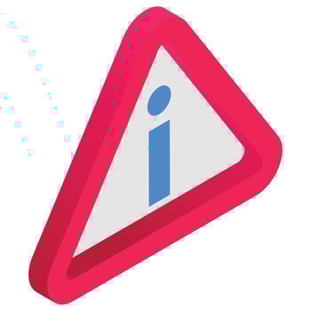 Exclamation Mark - Isometric 3d illustration. vector